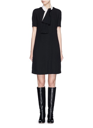 Main View - Click To Enlarge - LANVIN - Neck tie satin-faced crepe dress