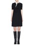 Main View - Click To Enlarge - LANVIN - Neck tie satin-faced crepe dress