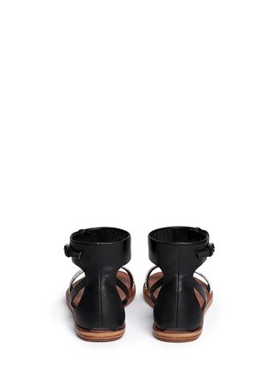 Back View - Click To Enlarge - 10 CROSBY DEREK LAM - 'Pier' devoré print colourblock leather sandals