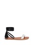Main View - Click To Enlarge - 10 CROSBY DEREK LAM - 'Pier' devoré print colourblock leather sandals