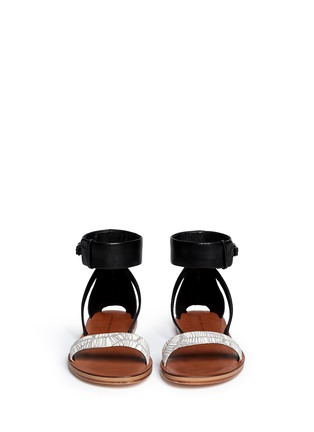 Figure View - Click To Enlarge - 10 CROSBY DEREK LAM - 'Pier' devoré print colourblock leather sandals