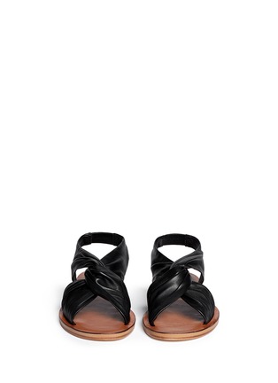 Figure View - Click To Enlarge - 10 CROSBY DEREK LAM - 'Pell' twist strap leather flat sandals