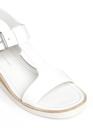 Detail View - Click To Enlarge - 10 CROSBY DEREK LAM - 'Forsythe' paint effect wooden wedge sandals