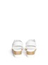 Back View - Click To Enlarge - 10 CROSBY DEREK LAM - 'Forsythe' paint effect wooden wedge sandals