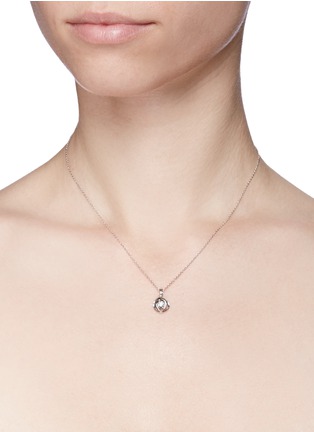 Detail View - Click To Enlarge - LAZARE KAPLAN - 'Paramour' 18k white gold diamond pendant necklace