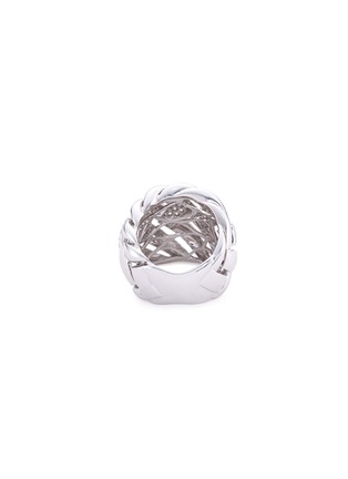 Figure View - Click To Enlarge - LC COLLECTION JEWELLERY - Diamond 18k white gold weave effect ring