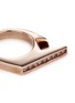 Detail View - Click To Enlarge - LYNN BAN - 'Stackable Jagged Knuckle B' rose gold silver ring
