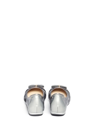 Back View - Click To Enlarge - COLE HAAN - Air Monica metallic ballet flats