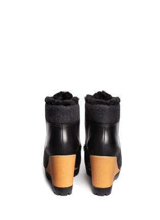 Back View - Click To Enlarge - COLE HAAN - Henson waterproof leather wedge boots