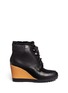 Main View - Click To Enlarge - COLE HAAN - Henson waterproof leather wedge boots