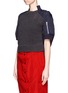 Front View - Click To Enlarge - SACAI - Open knit front nylon top