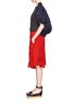 Figure View - Click To Enlarge - SACAI - Open knit front nylon top