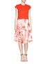 Figure View - Click To Enlarge - STELLA MCCARTNEY - Floral wood-block print silk flare skirt