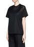 Front View - Click To Enlarge - NEIL BARRETT - Mesh bodice T-shirt