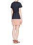 Back View - Click To Enlarge - VICTORIA, VICTORIA BECKHAM - Colour-block belted dress
