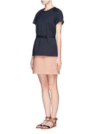 Figure View - Click To Enlarge - VICTORIA, VICTORIA BECKHAM - Colour-block belted dress