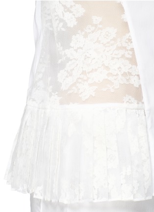 Detail View - Click To Enlarge - ERDEM - Ambrose pleat lace panel shirt