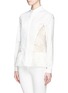 Front View - Click To Enlarge - ERDEM - Ambrose pleat lace panel shirt