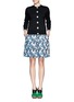 Figure View - Click To Enlarge - PRABAL GURUNG - Rose embroidery flare skirt