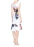 Back View - Click To Enlarge - PREEN BY THORNTON BREGAZZI - Morgan floral collage print mermaid dress