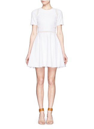 Main View - Click To Enlarge - ELIZABETH AND JAMES - Andi sheer insert flare dress