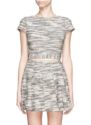 Main View - Click To Enlarge - ALICE & OLIVIA - Elenore cropped tweed top