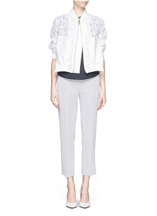 Figure View - Click To Enlarge - 3.1 PHILLIP LIM - Textured check cropped pencil pants
