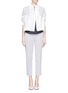 Figure View - Click To Enlarge - 3.1 PHILLIP LIM - Textured check cropped pencil pants