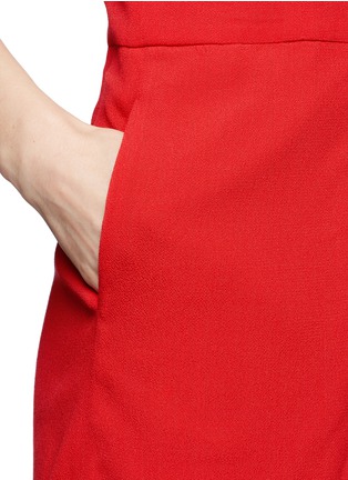 Detail View - Click To Enlarge -  - Sheer insert V-neck dress