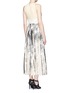 Back View - Click To Enlarge - PROENZA SCHOULER - Cut-out front foil print dress