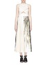 Main View - Click To Enlarge - PROENZA SCHOULER - Cut-out front foil print dress