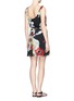 Back View - Click To Enlarge - ALICE & OLIVIA - Louise floral print sheer blouson dress