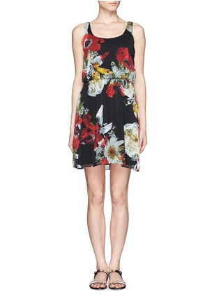 Main View - Click To Enlarge - ALICE & OLIVIA - Louise floral print sheer blouson dress