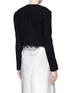 Back View - Click To Enlarge - THAKOON - Jewelled and lace-trim hem jacket