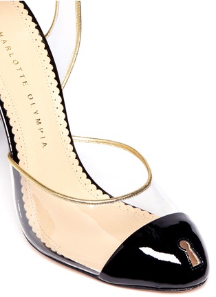 Detail View - Click To Enlarge - CHARLOTTE OLYMPIA - 'Enigma' metal key stiletto pumps