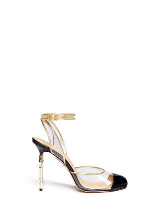 Main View - Click To Enlarge - CHARLOTTE OLYMPIA - 'Enigma' metal key stiletto pumps