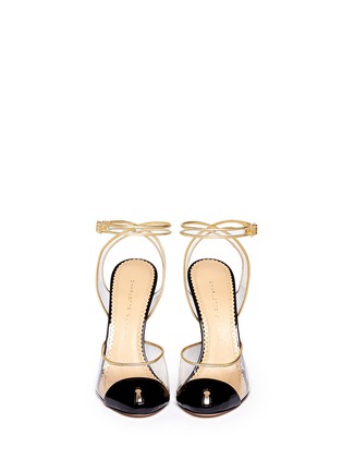 Figure View - Click To Enlarge - CHARLOTTE OLYMPIA - 'Enigma' metal key stiletto pumps