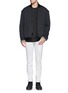Front View - Click To Enlarge - HELMUT LANG - Plastisol print slim fit jeans