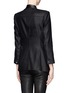 Back View - Click To Enlarge - HELMUT LANG - Linen and leather trim tuxedo blazer