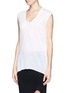 Front View - Click To Enlarge - HELMUT LANG - Back drape T-shirt
