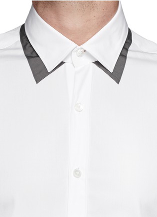Detail View - Click To Enlarge - LANVIN - Slim shadow collar shirt