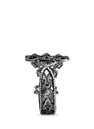 Detail View - Click To Enlarge - ELA STONE - 'Dentelle' lace filigree ring