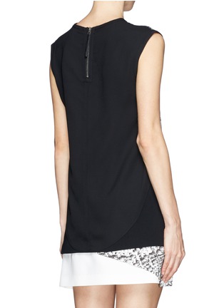 Back View - Click To Enlarge - HELMUT LANG - Resid print satin top
