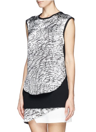 Front View - Click To Enlarge - HELMUT LANG - Resid print satin top