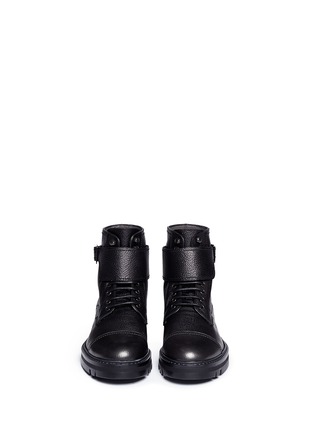 Figure View - Click To Enlarge - LANVIN - Pebbled calfskin leather combat boots