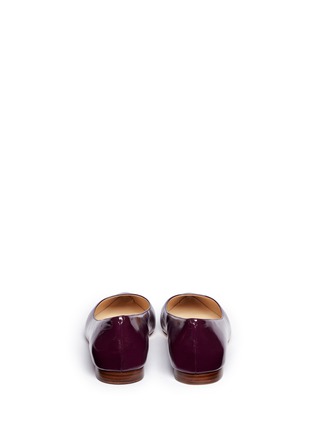 Back View - Click To Enlarge - COLE HAAN - Magnolia patent saffiano flats