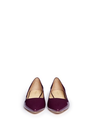 Figure View - Click To Enlarge - COLE HAAN - Magnolia patent saffiano flats
