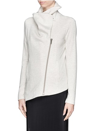Front View - Click To Enlarge - HELMUT LANG - Asymmetric zip sweatshirt jacket