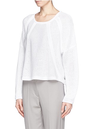 Front View - Click To Enlarge - HELMUT LANG - 'Plov' cord knit sweater