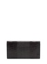 Figure View - Click To Enlarge - SMYTHSON - 'Mara' croc embossed leather travel wallet - Charcoal